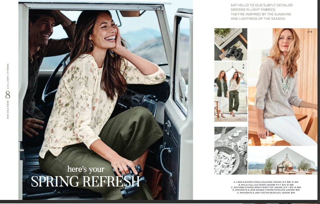 J.Jill catalog spread headlined Here's Your Spring Refresh